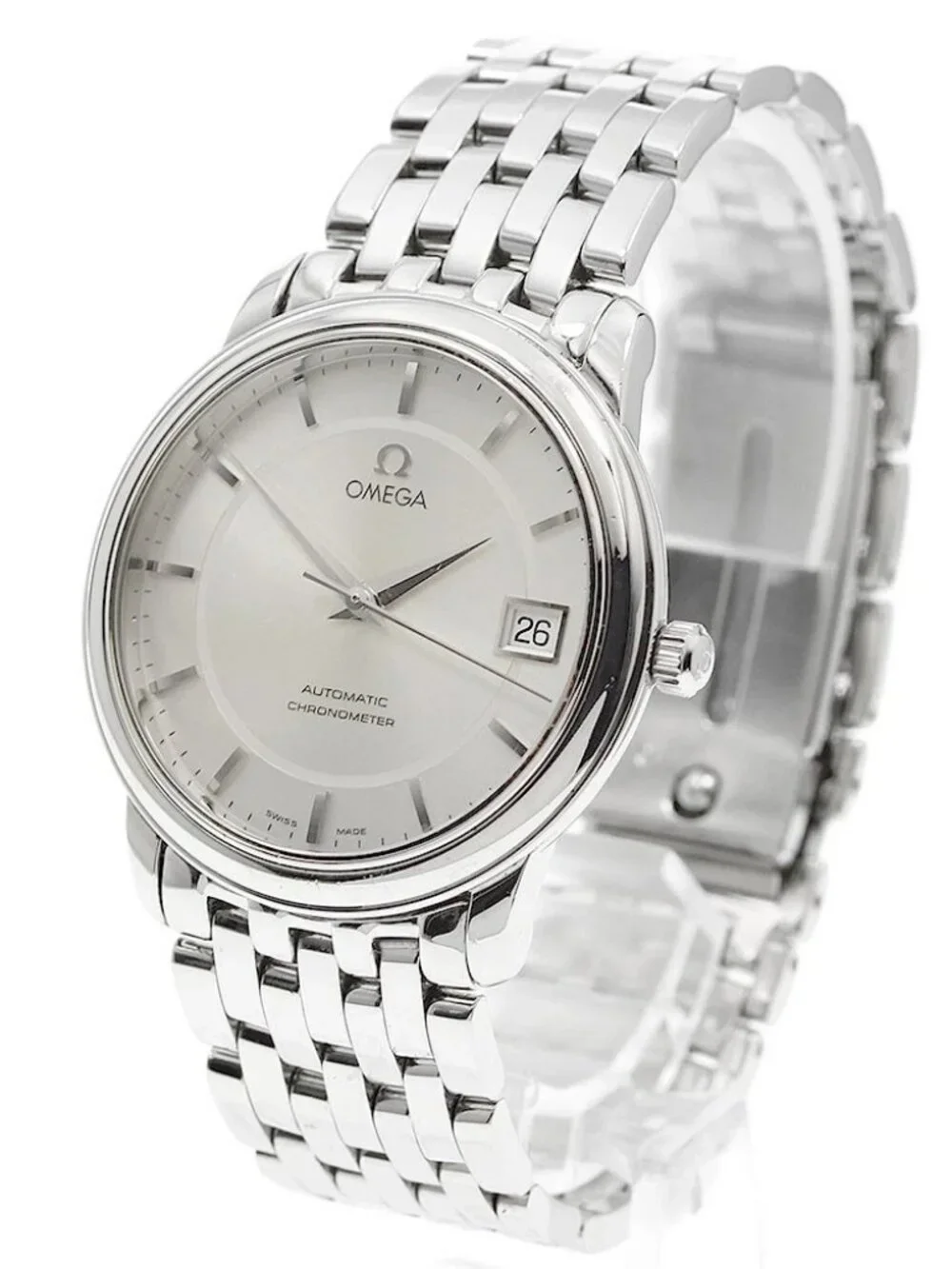 OMEGA De Ville Prestige 4500.31 Date Silver Dial Automatic Men's Watch_966141